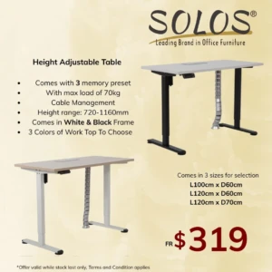 Height Adjustable desk