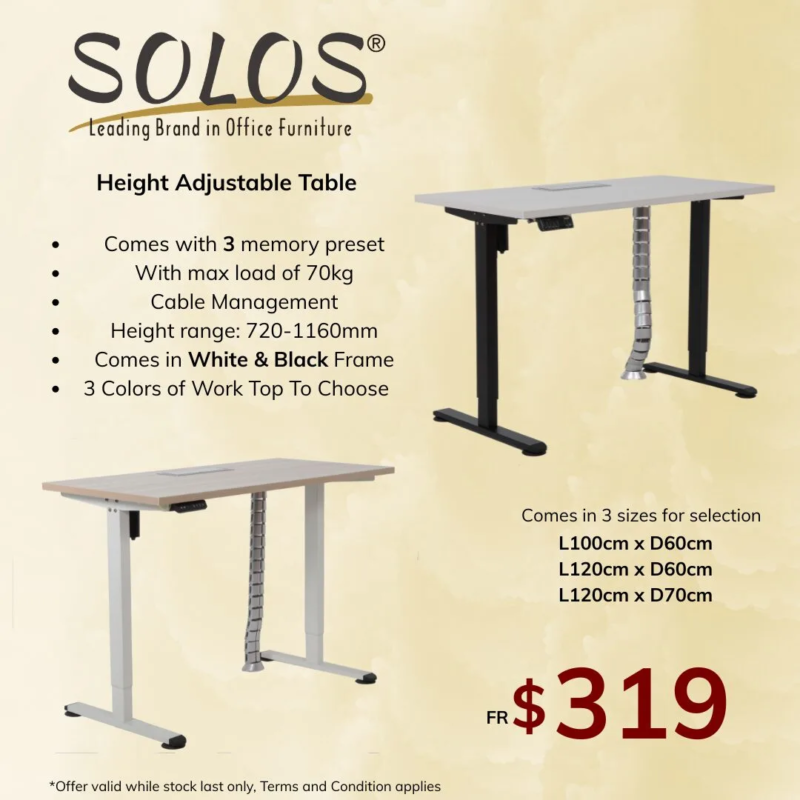 Height Adjustable desk