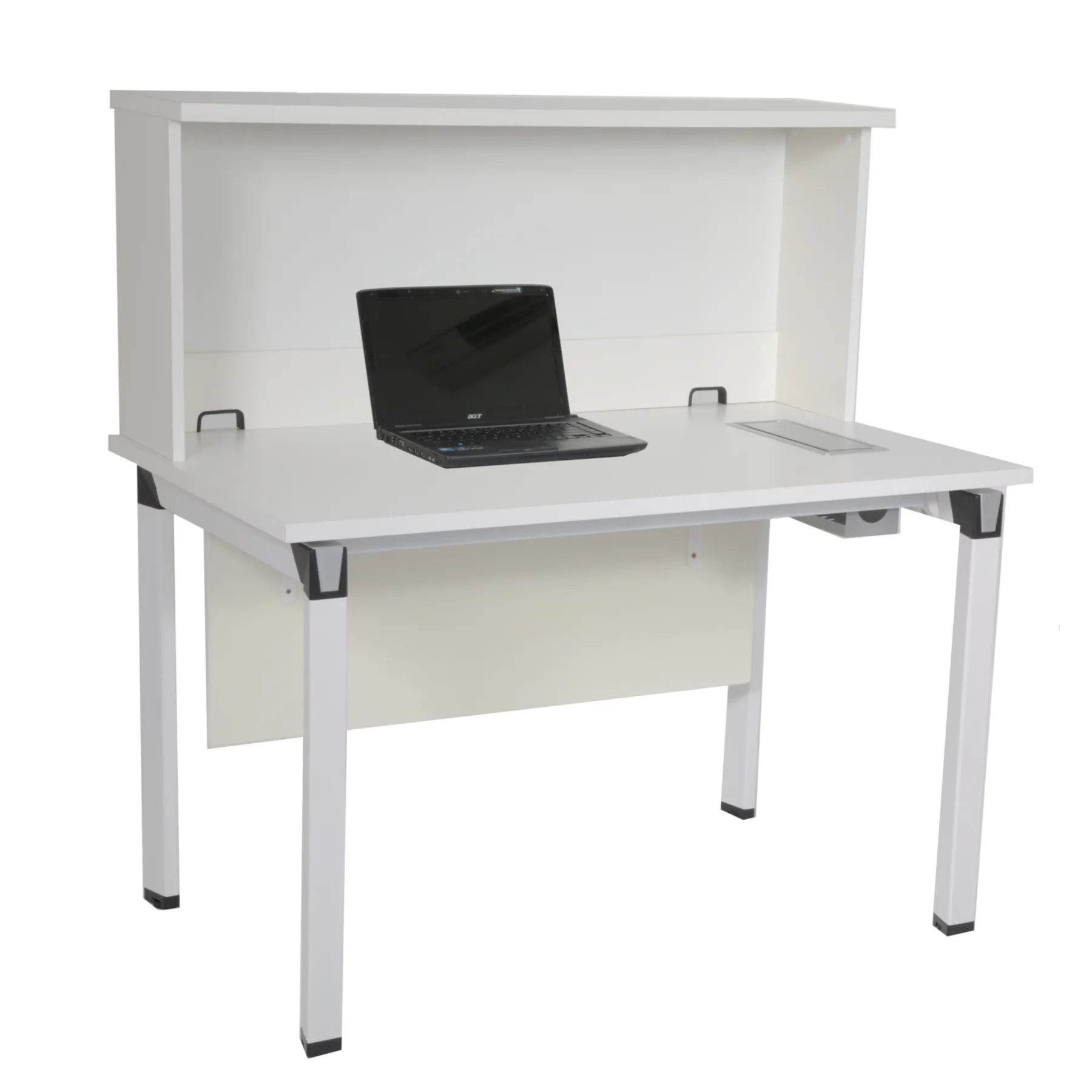 Executive table with bookshelf