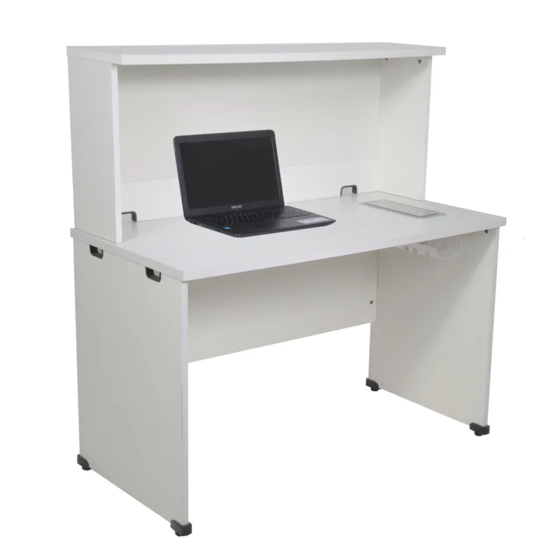 Executive table with bookshelf