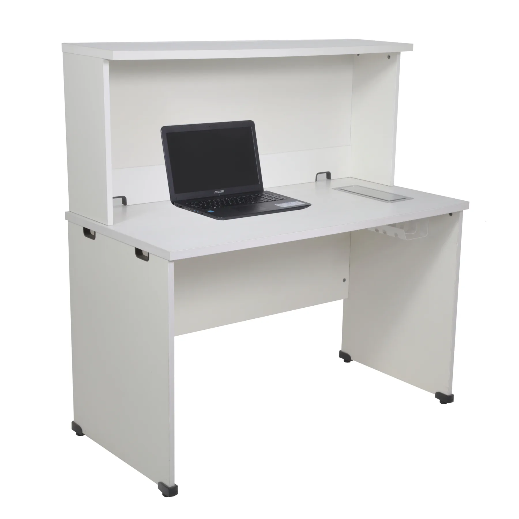 Executive table with bookshelf