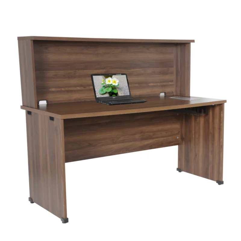 Executive table with bookshelf