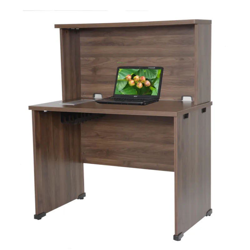 Executive table with bookshelf
