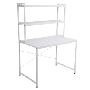 Table with bookshelves